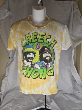 Cheech & Chong Tie Dye T-Shirt Graphic Tee Comedy Movie size Medium Smoke Q